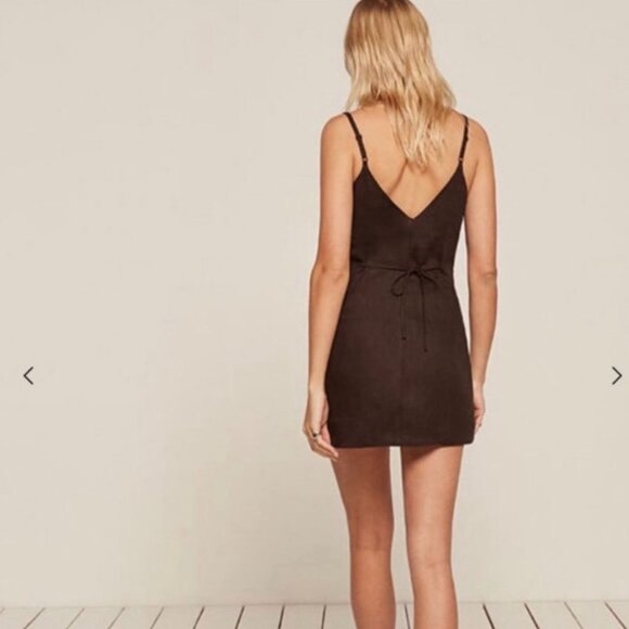 Reformation Kauai Linen Dress in Cocoa - Picture 4 of 4